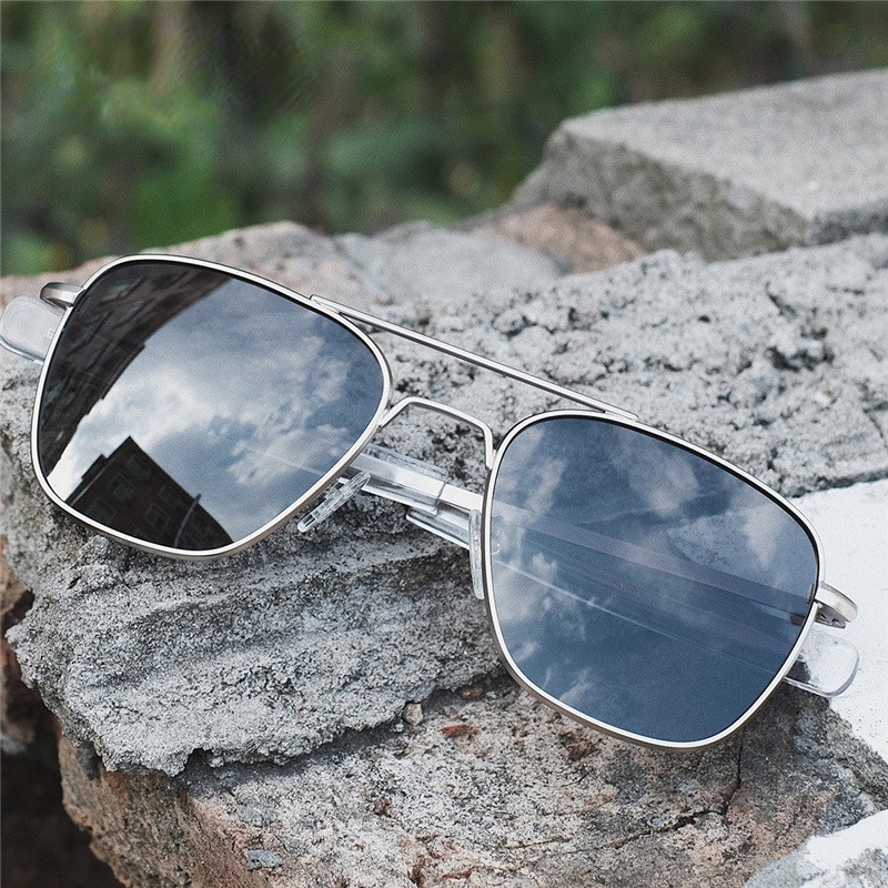 Sunglasses Aviator Polarized - Gafas de sol Retro con montura