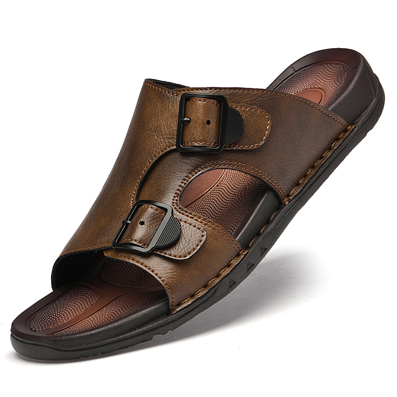 Flip Flop Leather Men - Zapatillas de cuero de verano para