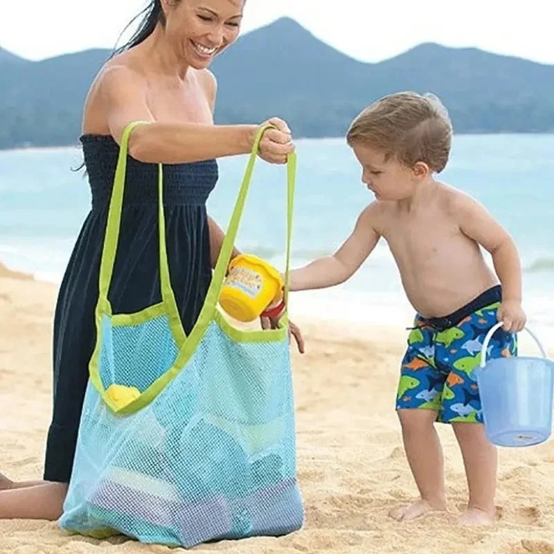 Beach Towel Large - Bolsa de playa portátil con red