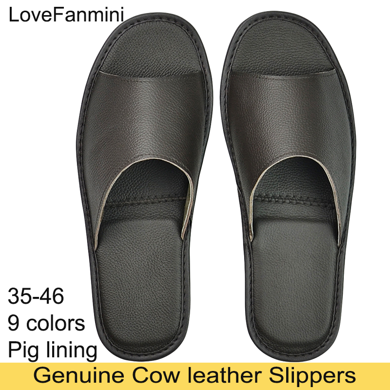 Flip Flop Leather Men - Zapatillas de piel de vaca auténtica