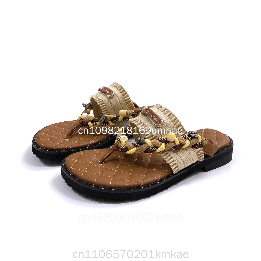 Nuevas Pantuflas Tejidas Retro - Flip Flop Leather Men reseña y precio