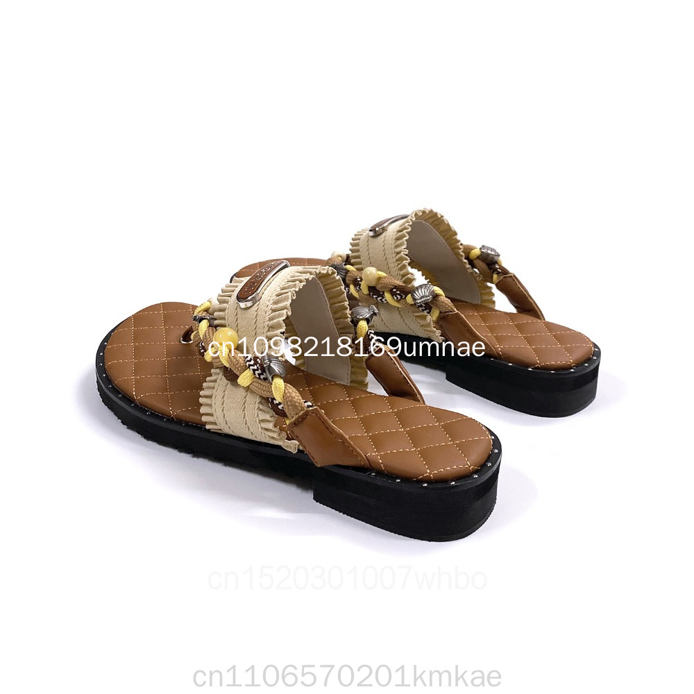 Nuevas Pantuflas Tejidas Retro - Flip Flop Leather Men reseña y precio