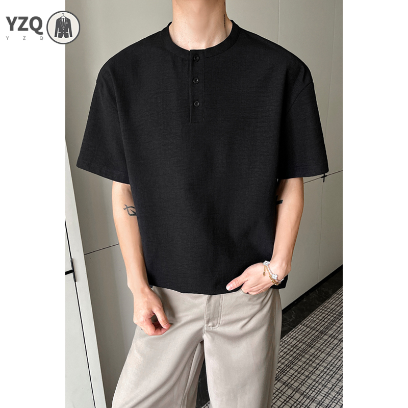 Camiseta de manga corta para h - Linen Shirt Breathable reseña y precio