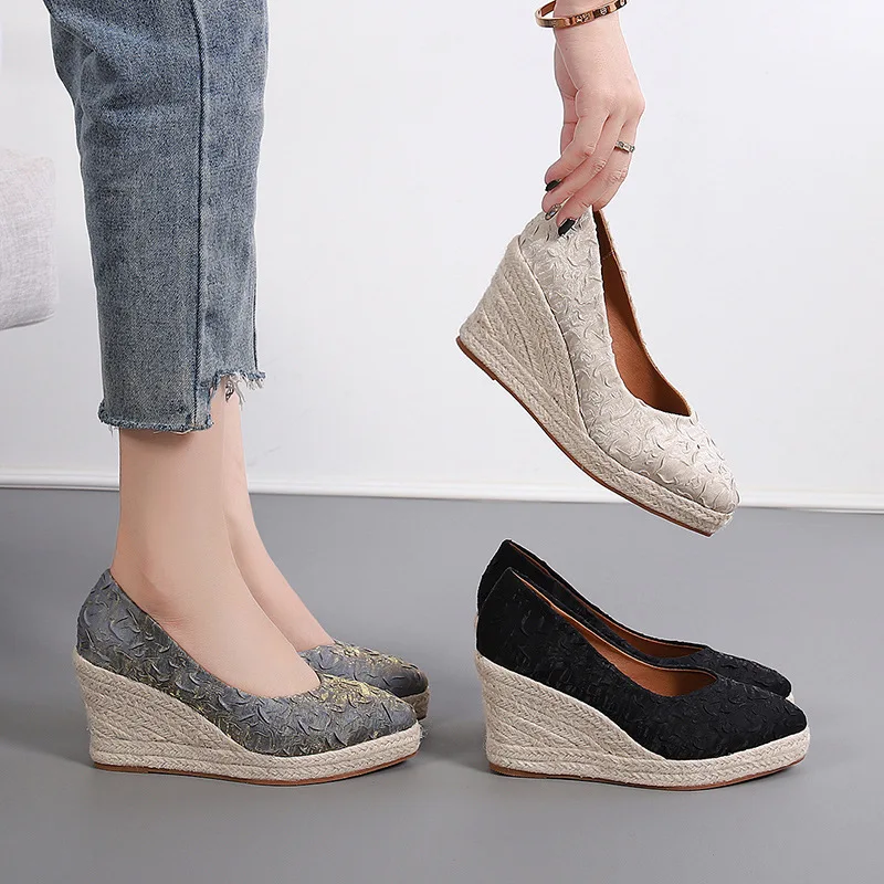 Zapatos de Plataforma con Tacó - Espadrille Slip On reseña y precio