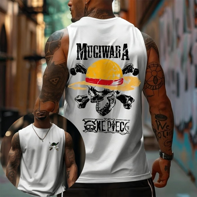 Camiseta sin mangas One Piece  - Tank Top Muscle reseña y precio