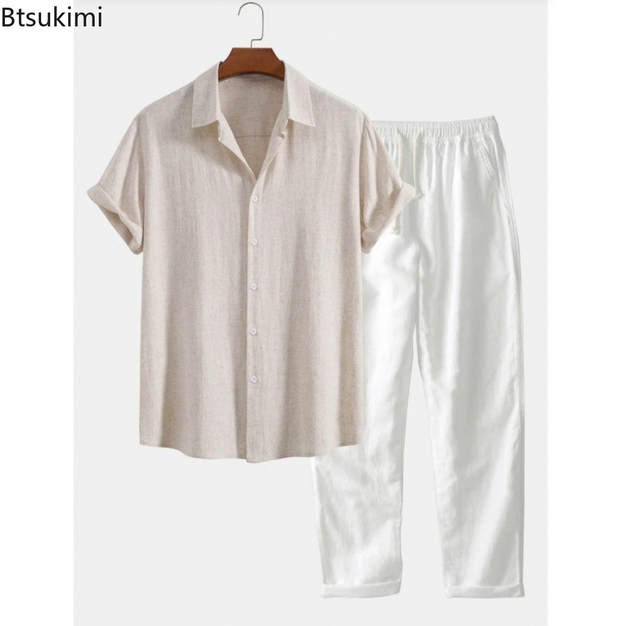 Conjunto de Dos Piezas para Ho - Linen Shirt Breathable reseña y precio