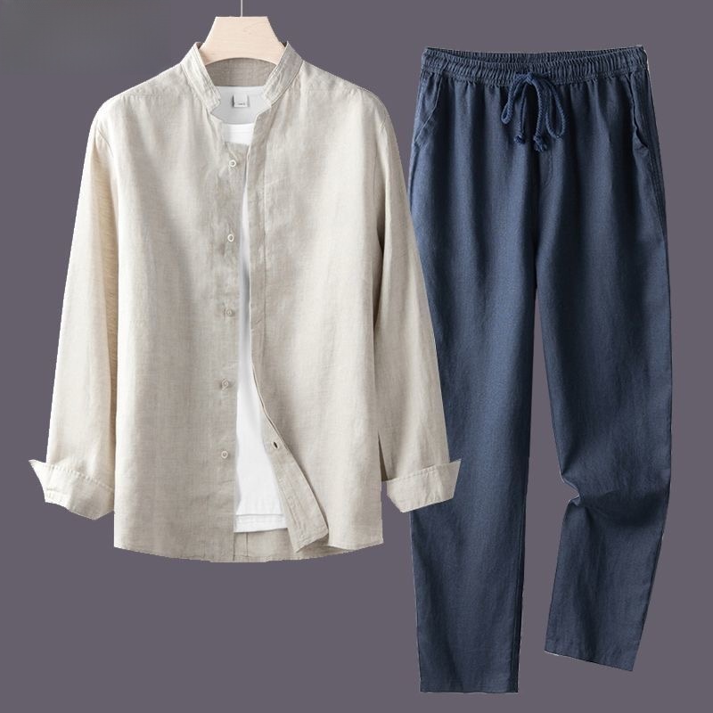 Camisa blanca de manga larga y - Linen Shirt Breathable reseña y precio