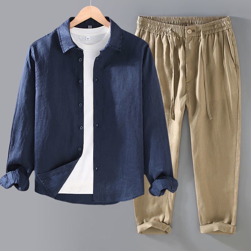 Conjunto de Lino Puro de Alta  - Linen Shirt Breathable reseña y precio