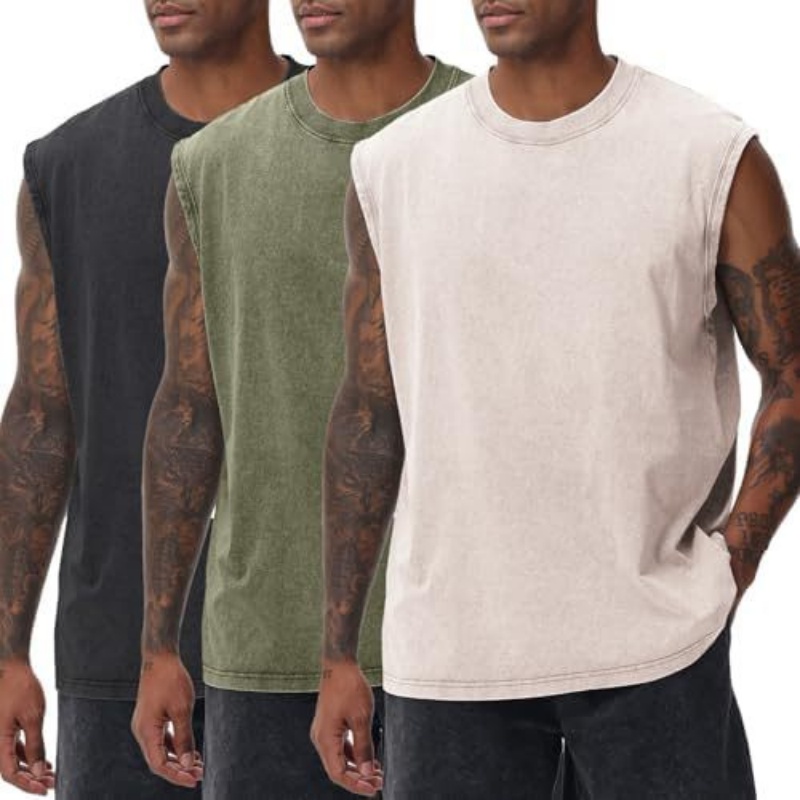 Camisetas sin mangas de algodó - Tank Top Muscle reseña y precio