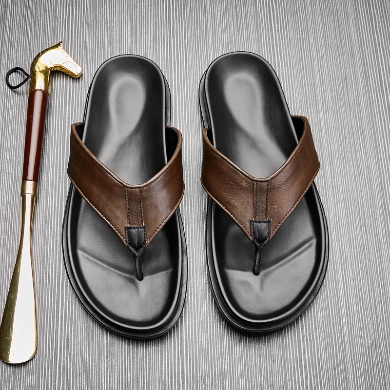 Sandalias de Playa de Verano 2 - Flip Flop Leather Men reseña y precio